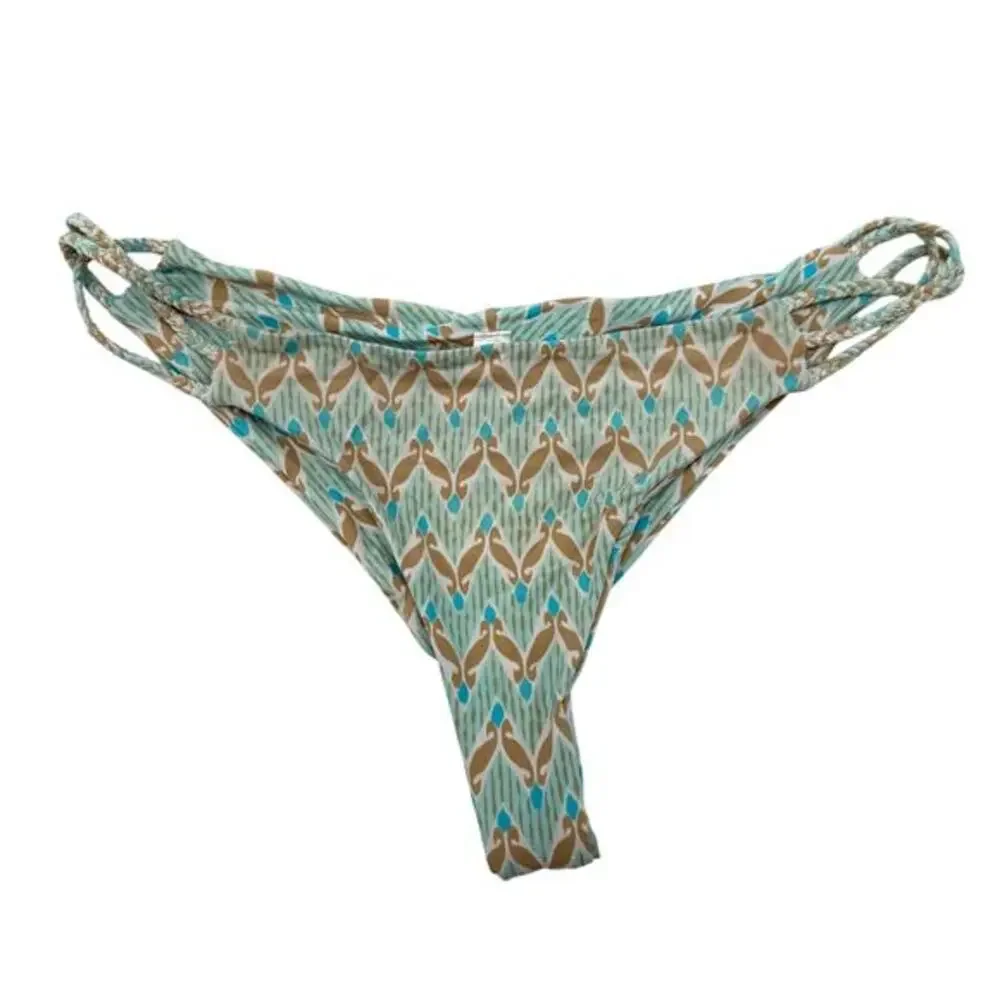 Frankies blue‎ pattern cheeky bikini bottoms
